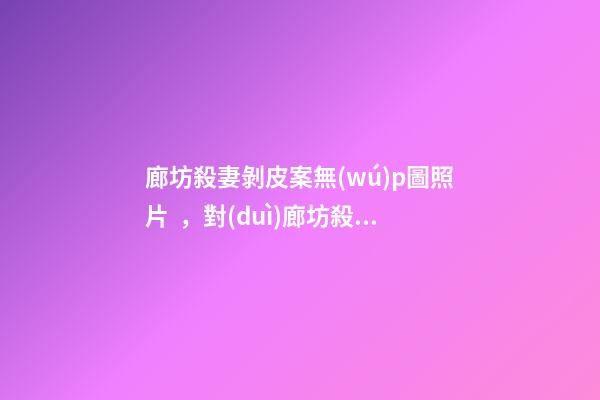廊坊殺妻剝皮案無(wú)p圖照片，對(duì)廊坊殺妻剝皮案件的思考-第1張-觀點(diǎn)-玄機(jī)派